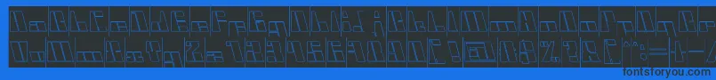 CyberInverse-fontti – mustat fontit sinisellä taustalla