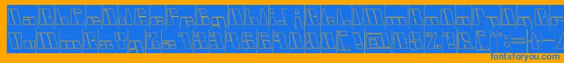 CyberInverse-Schriftart – Blaue Schriften auf orangefarbenem Hintergrund