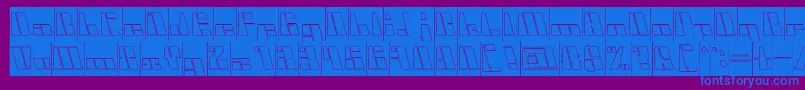 CyberInverse-Schriftart – Blaue Schriften auf violettem Hintergrund