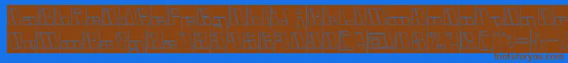 CyberInverse Font – Brown Fonts on Blue Background