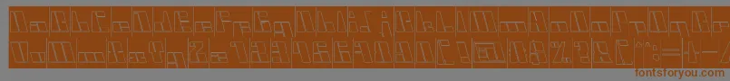 Czcionka CyberInverse – brązowe czcionki na szarym tle