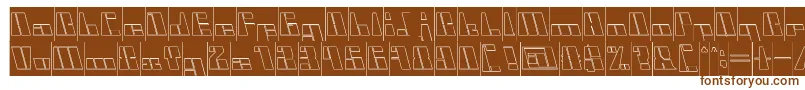 CyberInverse-fontti – ruskeat fontit valkoisella taustalla