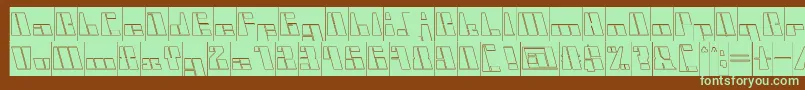 Шрифт CyberInverse – зелёные шрифты на коричневом фоне