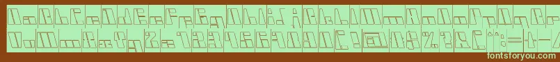 Czcionka CyberInverse – zielone czcionki na brązowym tle