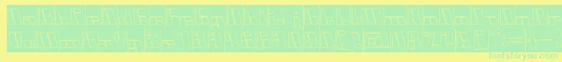 CyberInverse Font – Green Fonts on Yellow Background