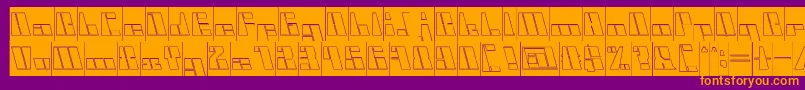 CyberInverse Font – Orange Fonts on Purple Background