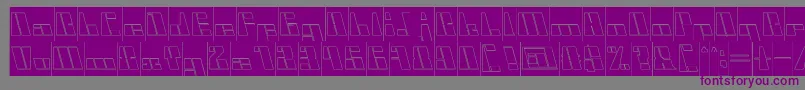 フォントCyberInverse – 紫色のフォント、灰色の背景