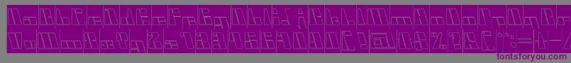 Czcionka CyberInverse – fioletowe czcionki na szarym tle