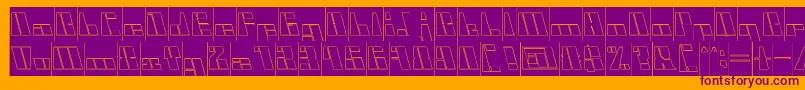CyberInverse Font – Purple Fonts on Orange Background