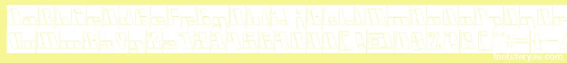 fuente CyberInverse – Fuentes Blancas Sobre Fondo Amarillo