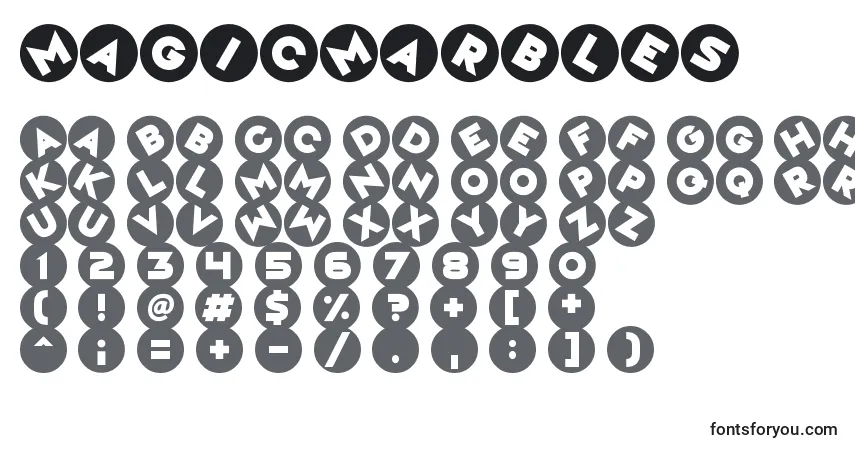 Schriftart MagicMarbles – Alphabet, Zahlen, spezielle Symbole