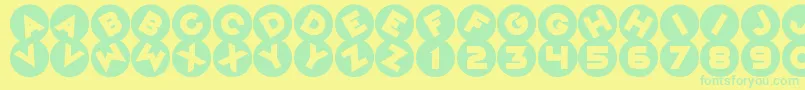 MagicMarbles Font – Green Fonts on Yellow Background