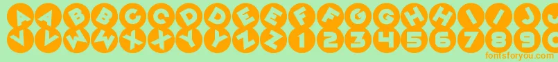 MagicMarbles Font – Orange Fonts on Green Background