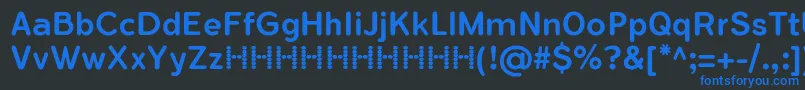 FlamanteRoundMediumFfp Font – Blue Fonts on Black Background