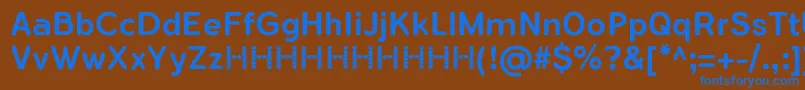 FlamanteRoundMediumFfp Font – Blue Fonts on Brown Background