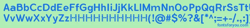 フォントFlamanteRoundMediumFfp – 青い文字は緑の背景です。