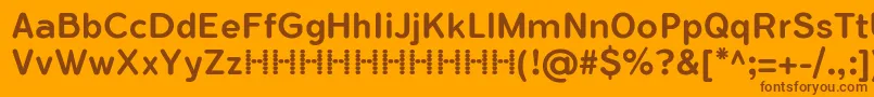FlamanteRoundMediumFfp Font – Brown Fonts on Orange Background