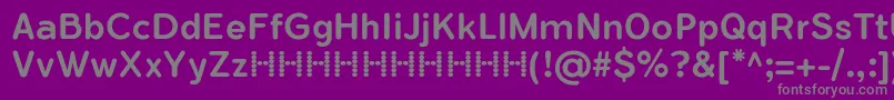 FlamanteRoundMediumFfp-Schriftart – Graue Schriften auf violettem Hintergrund