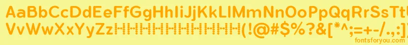 FlamanteRoundMediumFfp Font – Orange Fonts on Yellow Background