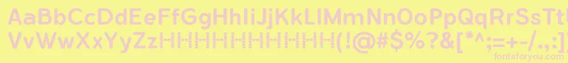 FlamanteRoundMediumFfp Font – Pink Fonts on Yellow Background