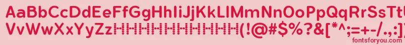 FlamanteRoundMediumFfp Font – Red Fonts on Pink Background