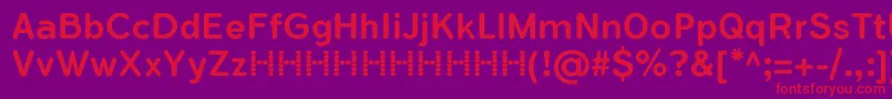 FlamanteRoundMediumFfp Font – Red Fonts on Purple Background