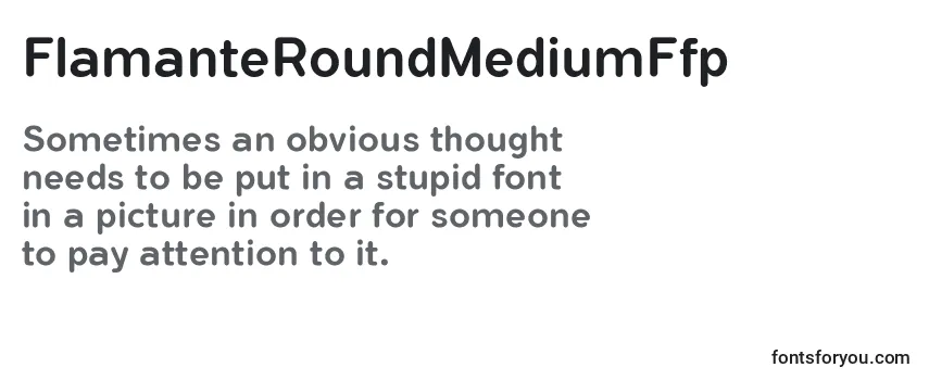 Review of the FlamanteRoundMediumFfp Font