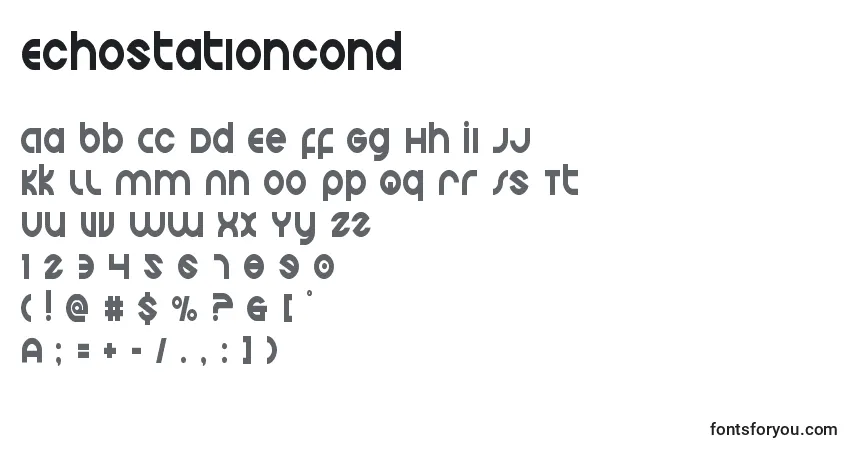 Czcionka Echostationcond – alfabet, cyfry, specjalne znaki