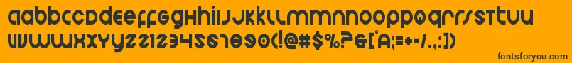 Echostationcond Font – Black Fonts on Orange Background