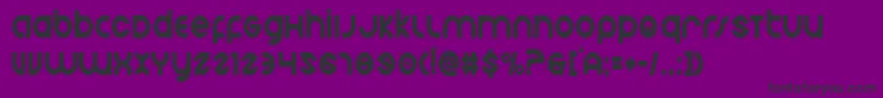 Echostationcond-Schriftart – Schwarze Schriften auf violettem Hintergrund