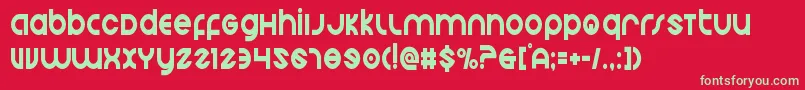 Echostationcond Font – Green Fonts on Red Background