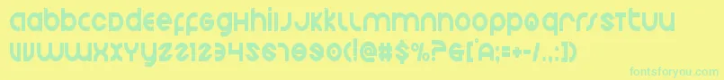 Echostationcond Font – Green Fonts on Yellow Background