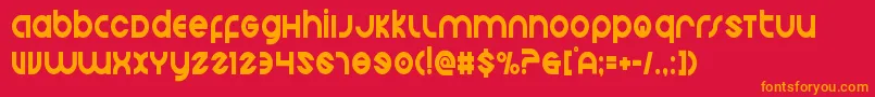 Echostationcond Font – Orange Fonts on Red Background