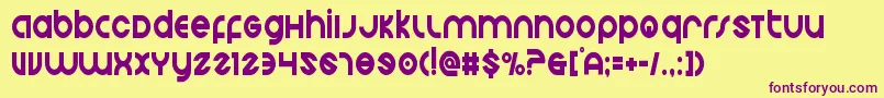 Echostationcond Font – Purple Fonts on Yellow Background