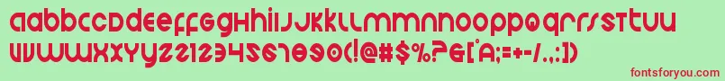 Echostationcond Font – Red Fonts on Green Background