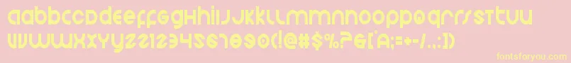 Echostationcond Font – Yellow Fonts on Pink Background