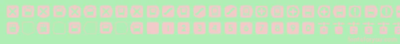 Metrofont Font – Pink Fonts on Green Background