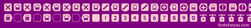 fuente Metrofont – Fuentes Rosadas Sobre Fondo Morado