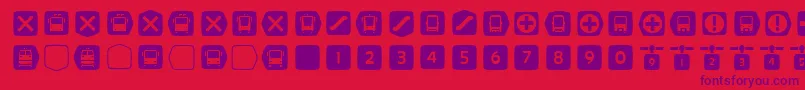 Metrofont Font – Purple Fonts on Red Background