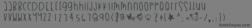Myboothang Font – Black Fonts on Gray Background