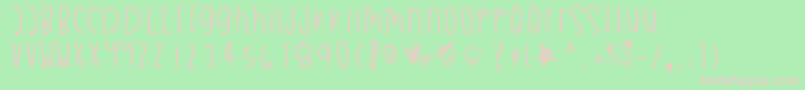 Myboothang Font – Pink Fonts on Green Background