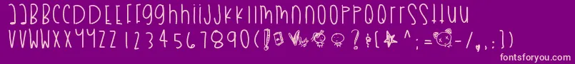Myboothang Font – Pink Fonts on Purple Background