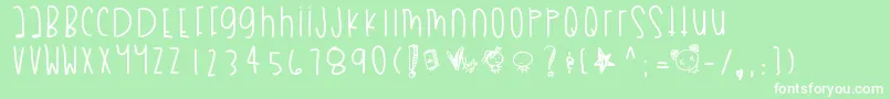 Myboothang Font – White Fonts on Green Background