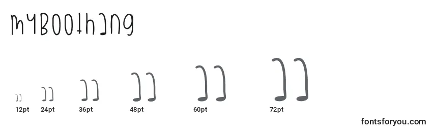 Myboothang Font Sizes