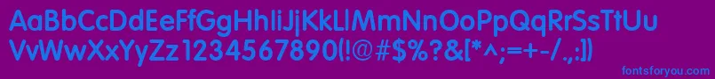 ElementaryHeavySfBold Font – Blue Fonts on Purple Background