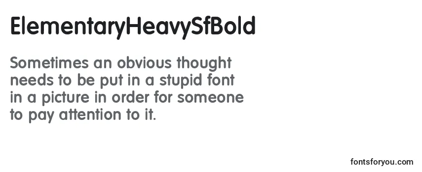 Review of the ElementaryHeavySfBold Font