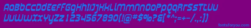 SfplasmaticaBolditalic Font – Blue Fonts on Purple Background