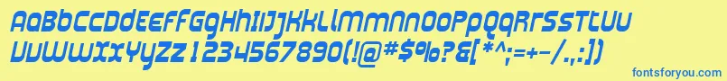 fuente SfplasmaticaBolditalic – Fuentes Azules Sobre Fondo Amarillo