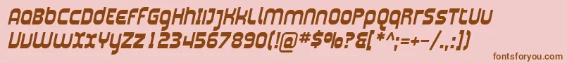 SfplasmaticaBolditalic Font – Brown Fonts on Pink Background