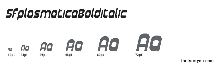 Размеры шрифта SfplasmaticaBolditalic